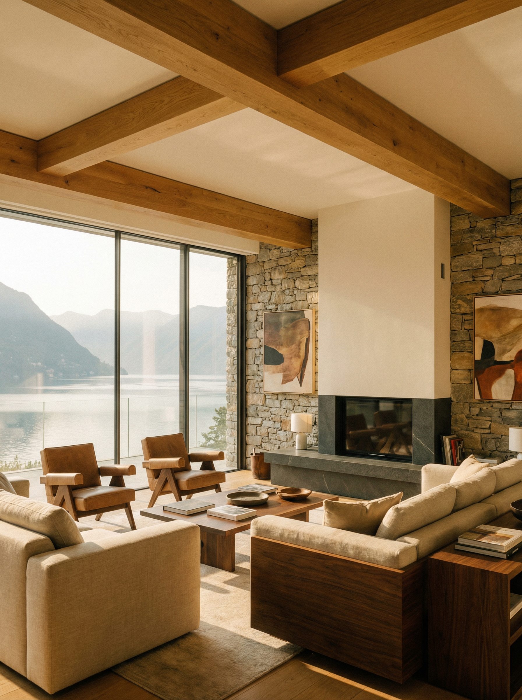 Résidences privées lac Lugano — villa vue lac design contemporain
